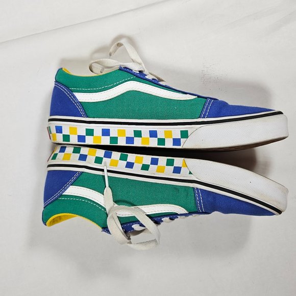 Vans Colorblock Ward Low Checker Tape Multi Color Youth Size 5 Sneakers Skater - Picture 5 of 8